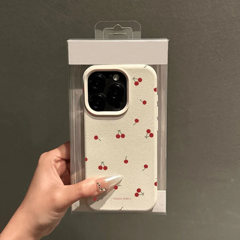 Фото Чехол для телефона с милым мультяшным рисунком вишни и личи для Samsung Galaxy S25 Ultra S24 FE S23 Plus S22 A16 A56 A36 A25 A54 A55 A53 Cover №4