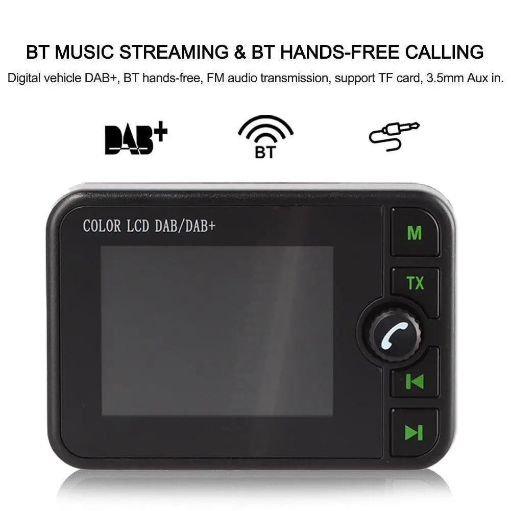 

2.4" TFT Screen LCD Displays Photo DAB Receiver Digital DAB 5.0 Radio Broadcast Signal Receiver Bluetooth-compatible Adapte O7U7