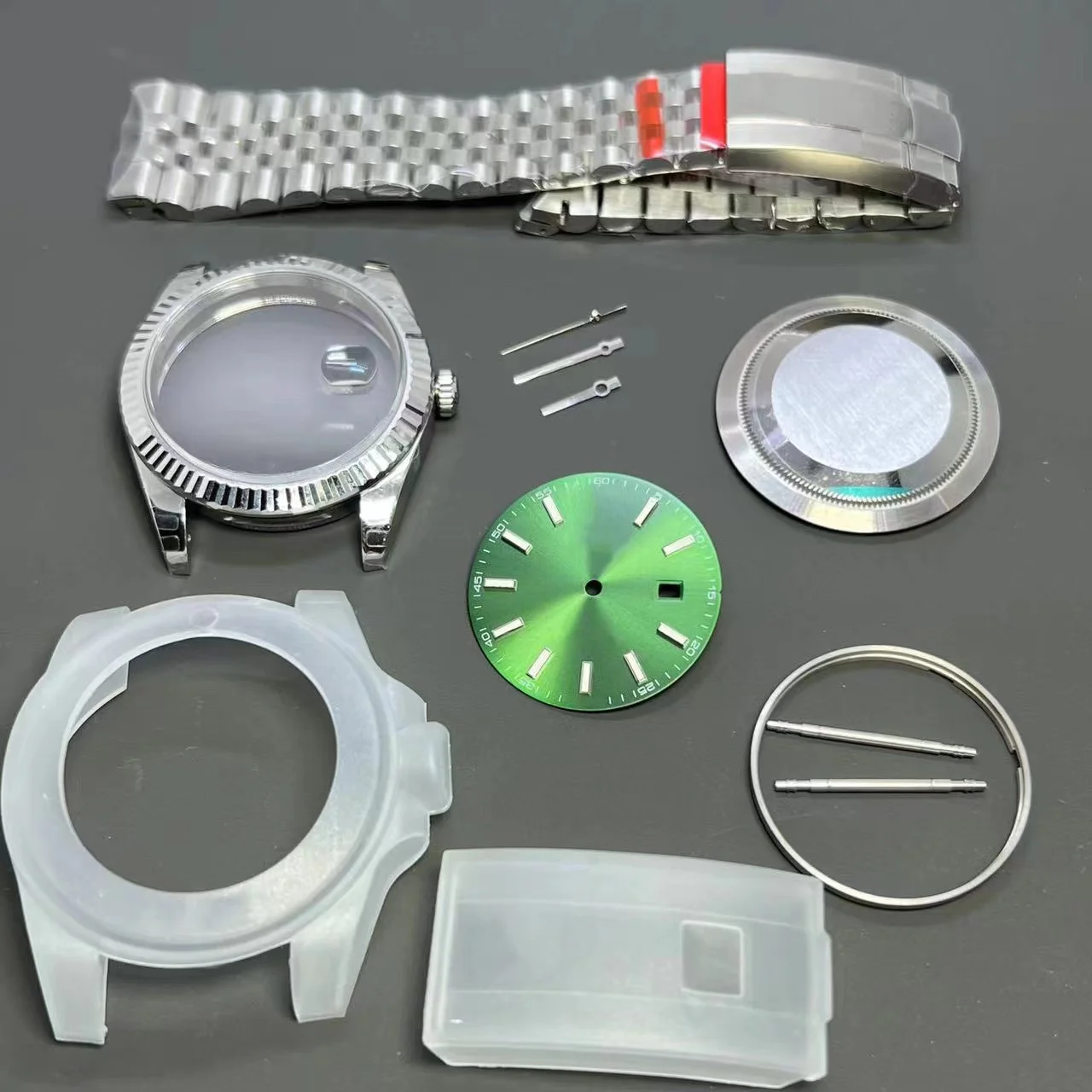 

41mm Assemble watch case set dial 31mm for Eta 2836-2 2824 3235 movement stainless steel strap sapphire AR N High Version