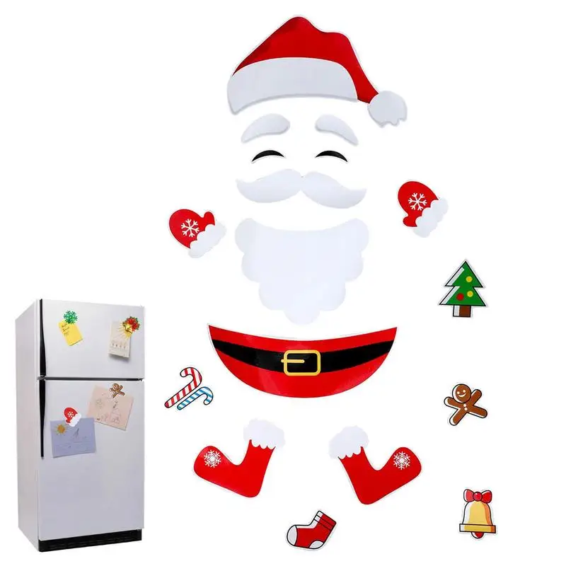 

Рождественские магниты для холодильника, рождественские магнитные наклейки с Санта-Клаусом, Нескользящие Рождественские декоративные маг...