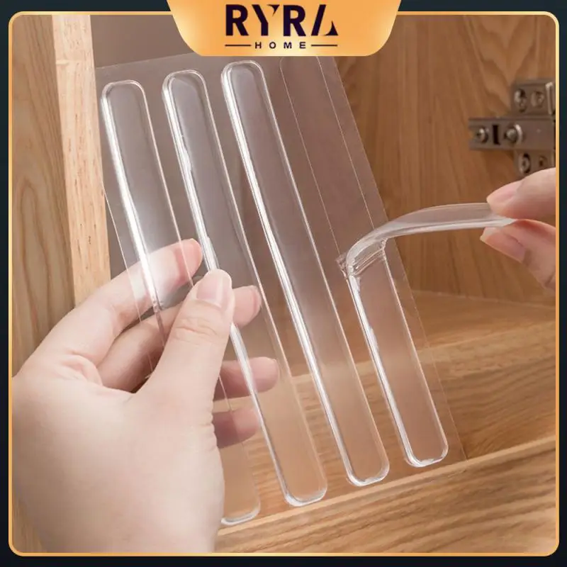 

Non-marking Anti-collision Door Sticker Silicone Mute Buffer Strip Furniture Wall Protection Perforation-free Handle Strip