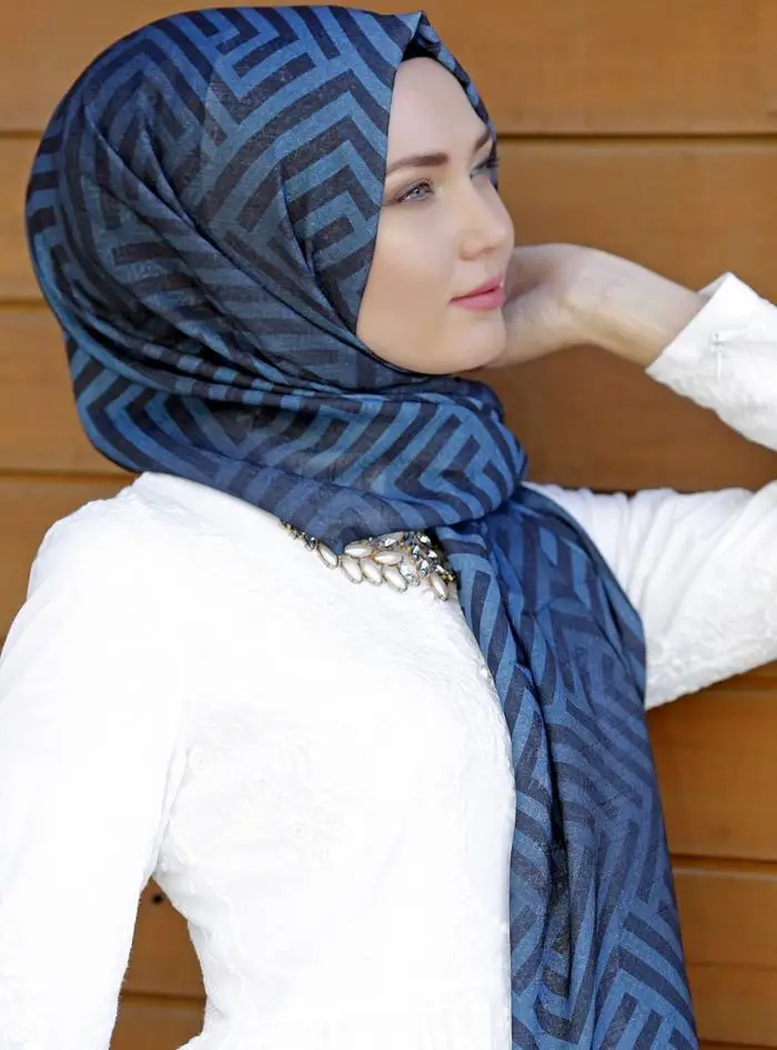 

WOMEN HIJAB SHAWL ACCESSORY SCARF COTTON MEVSİMLİK GIFT TURQUOISE BLUE