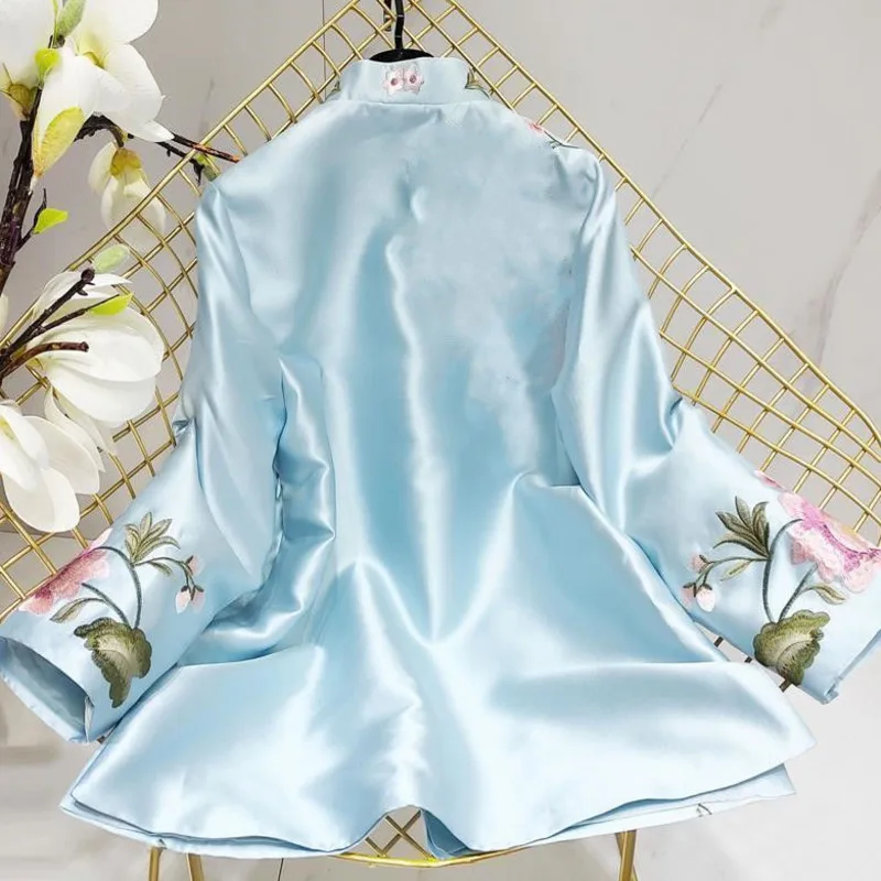 Женская винтажная блузка с вышивкой в национальном стиле | Тематическая одежда и