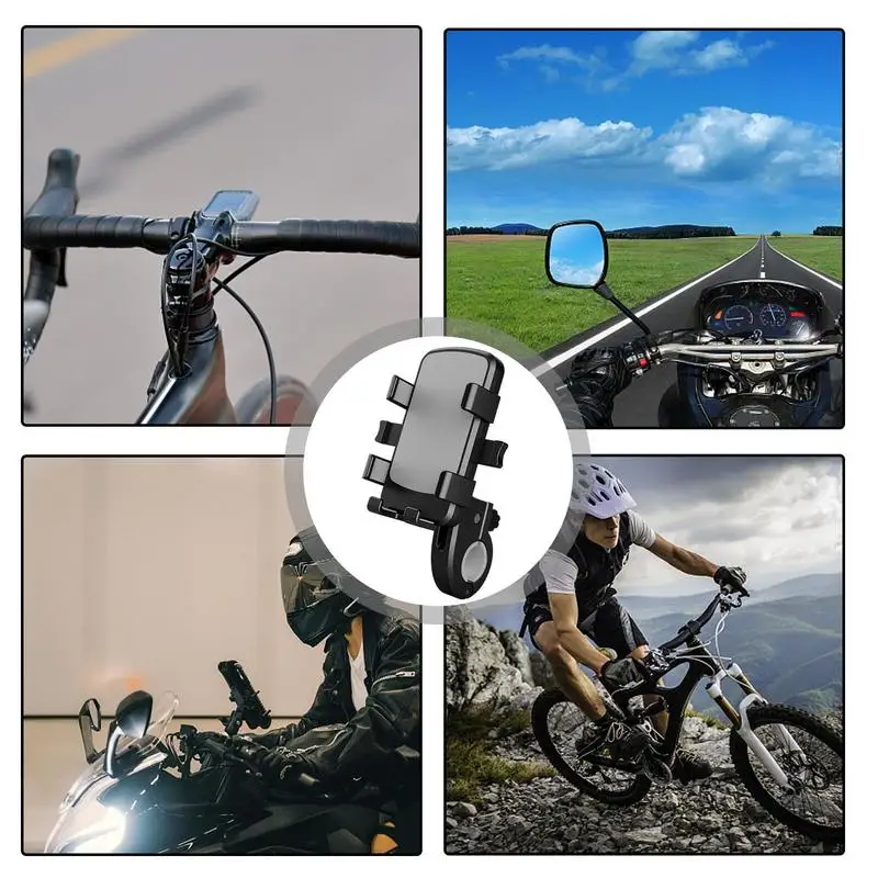 

Motorcycle Handlebar Cell Phone Clamp 360 degree Rotatable Universal Cell Phone Mount Motorbike Portable Phone Bracket Holder
