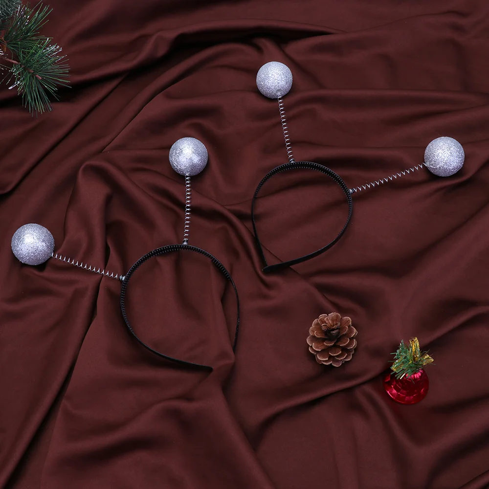 

Headband Boppersalien Head Costume Disco Party Headpiece Silver Space Glitter Antennachristmas Accessories Jewelry Sparkle