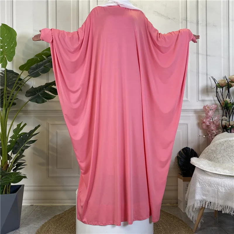 Muslim Fashion Women's Clothing Fashion Comfortable Batwing Long Sleeve Solid Color Casual Dress