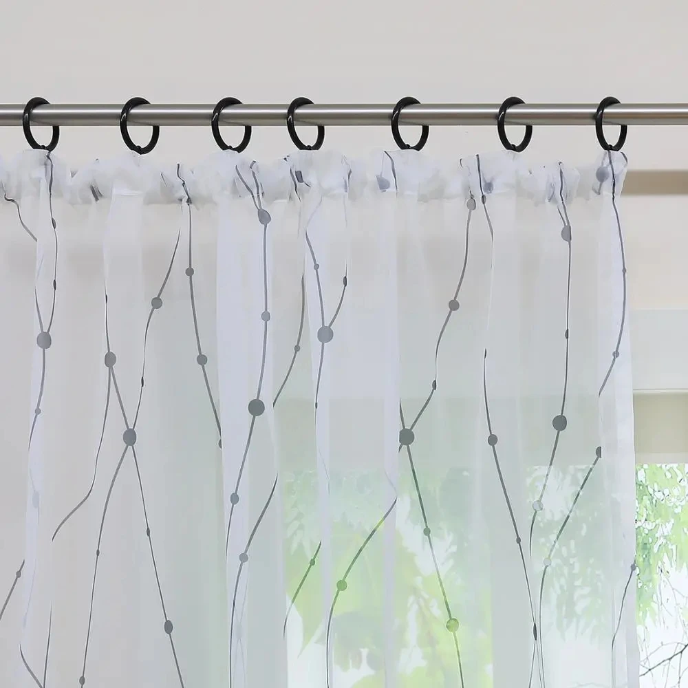 

Прозрачные полые шторы, тонкие сетчатые полосатые оконные шторы для гостиной