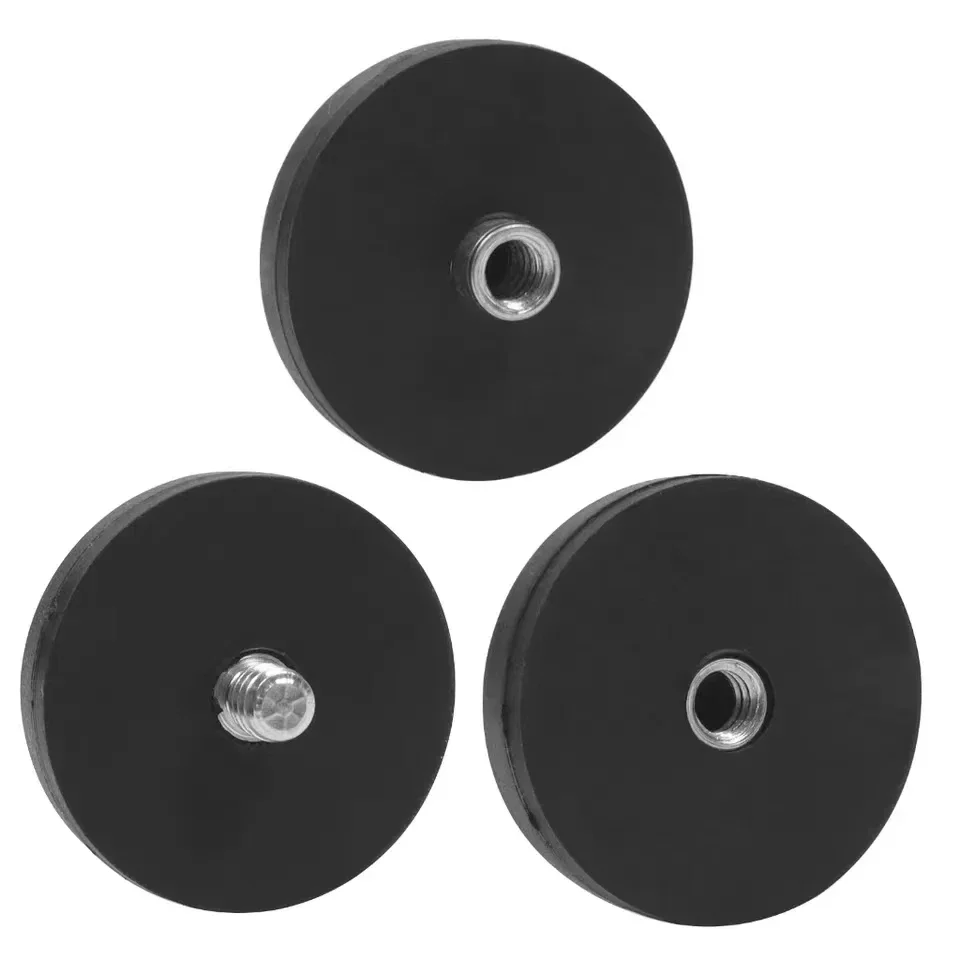 2 шт. сильное магнитное крепление круглая основа с резиновым покрытием D66 мм