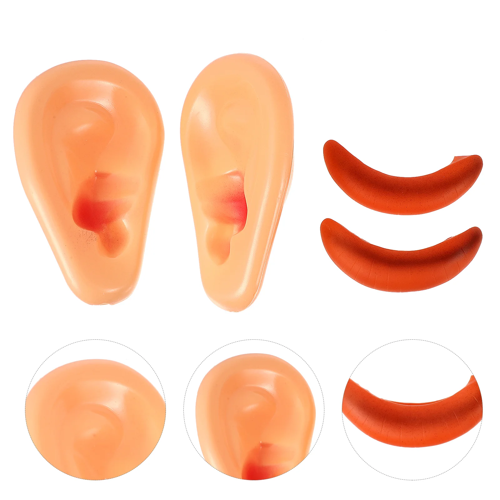 

Mouth Sausage Props Modelred Lips Ear Big Funny Jokes Cosplay Masquerade Performance Ears Decor Simulated Fake Facial Dress