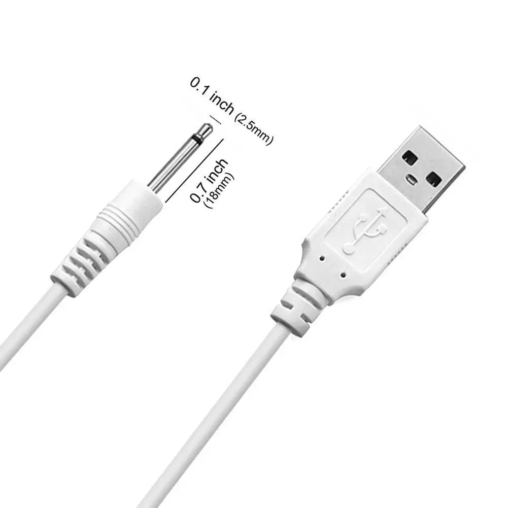 Фото USB DC 2,5 вибратор зарядный кабель шнур для перезаряжаемых взрослых игрушек Вибраторы Универсальный USB источник питания массажные аксессуары №4