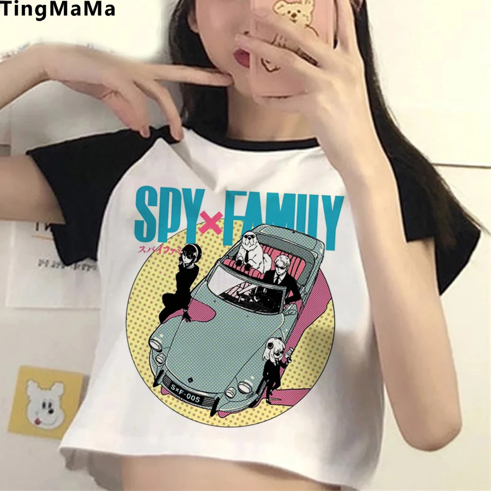 

Spy x Family 90s goth crop top Woman fairy grunge kawai 90s 2000s tee