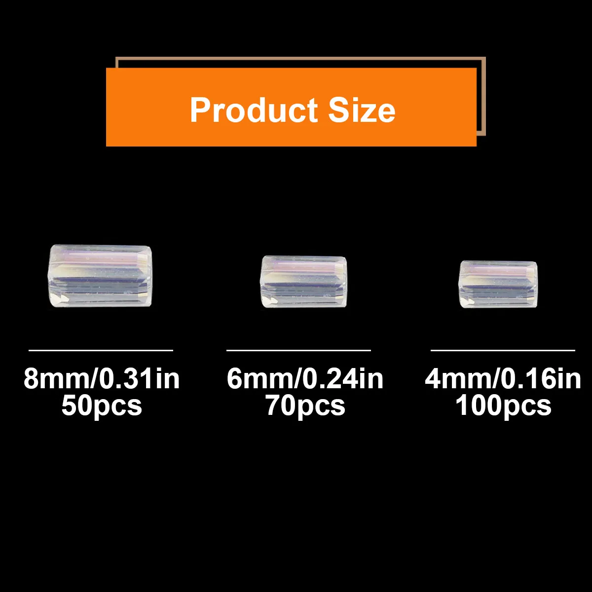 Белые прозрачные бусины россыпью для ювелирных изделий браслетов серег 4/6/8 мм