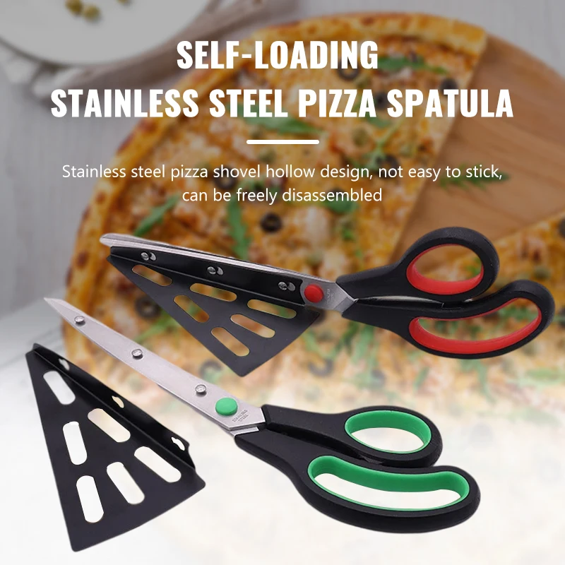 Многофункциональные ножницы для пиццы 2 в 1 съемный из нержавеющей стали слайсер