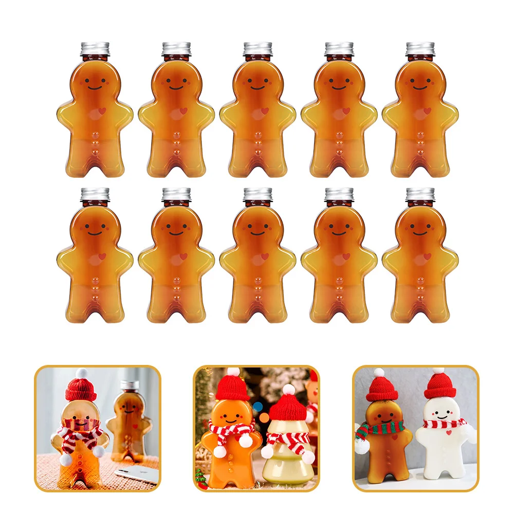

Bottle Christmas Candybottlesbeverage Man Gingerbread Jar Container Xmas Party Slim Holiday Jars Cookie Tinssnacks Favors Gifts