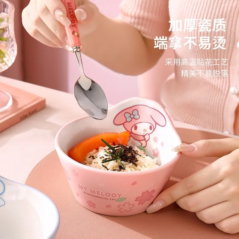 Sanrio Hello Kitty Cinnamoroll аниме кавайная керамическая миска Милая моя мелодия еда рис суп
