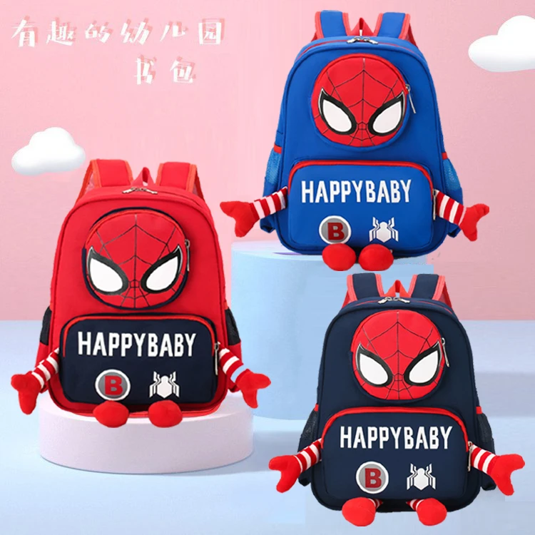 

Spider -Man School Bag Primary School Male 3D Three -dimensional Kindergarten Children's School Bag Waterproof Backpack