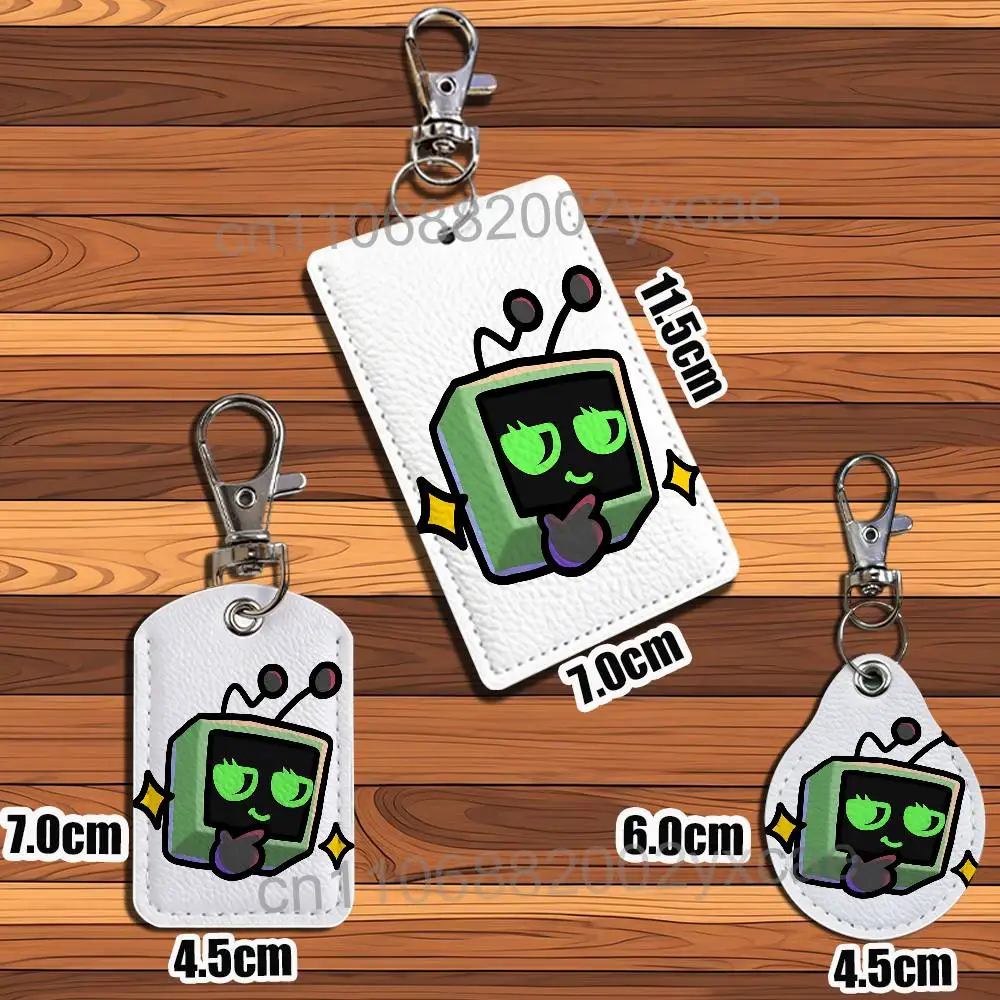 Фото Брелок-держатель для ключей и пропусков Game Vee Dandy Cute Astro World из кожи с ремешком, аксессуар для ключей, подарочная опция №5