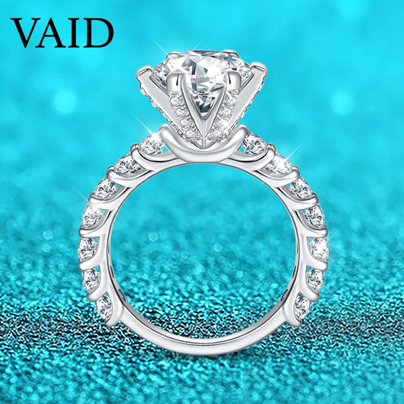 

Женское кольцо с бриллиантами Smyoue, обручальное кольцо из стерлингового серебра пробы с покрытием карат, 18 К