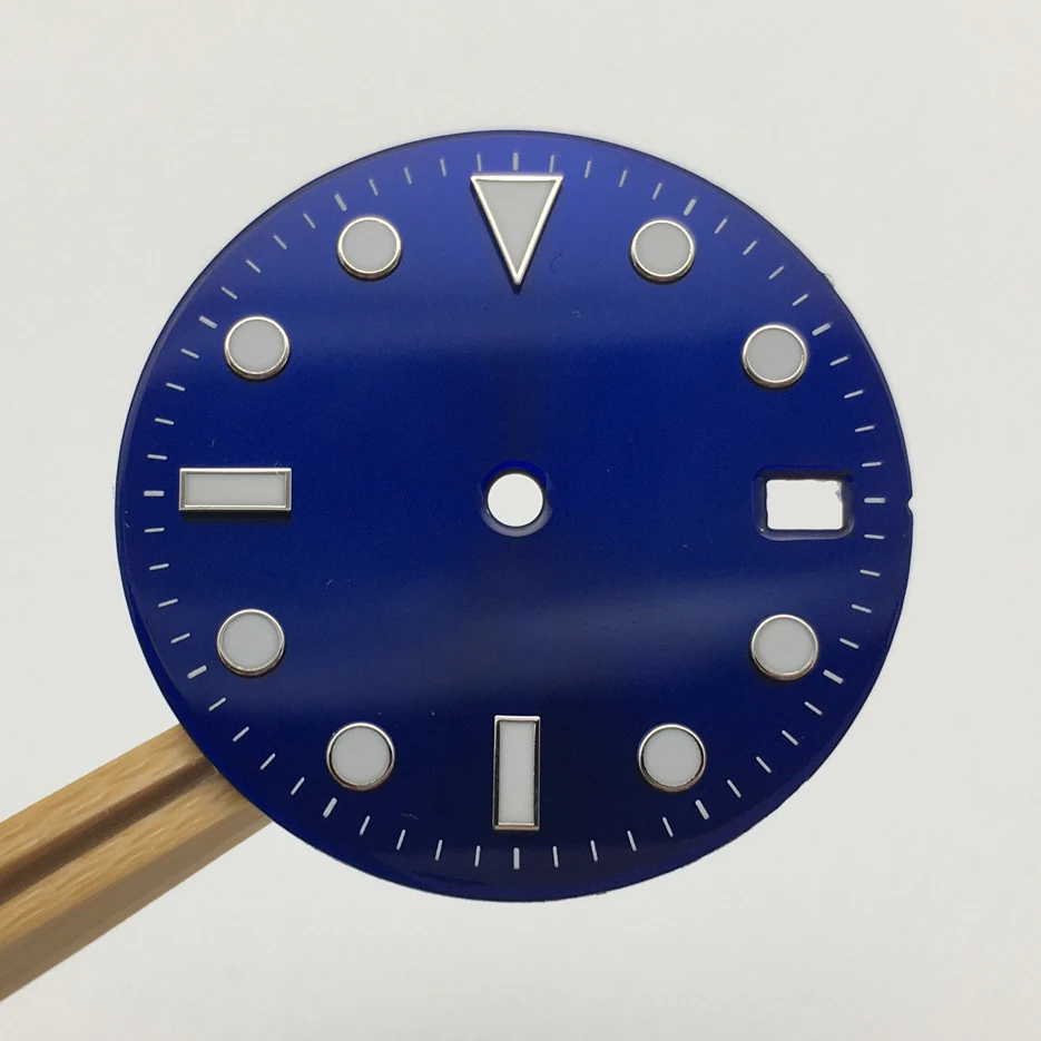 No Logo 28.5mm Watch Dial Replacement, Modified Dial, Luminous Face, for NH35A Movement BB7-2 Men Watch Accessories