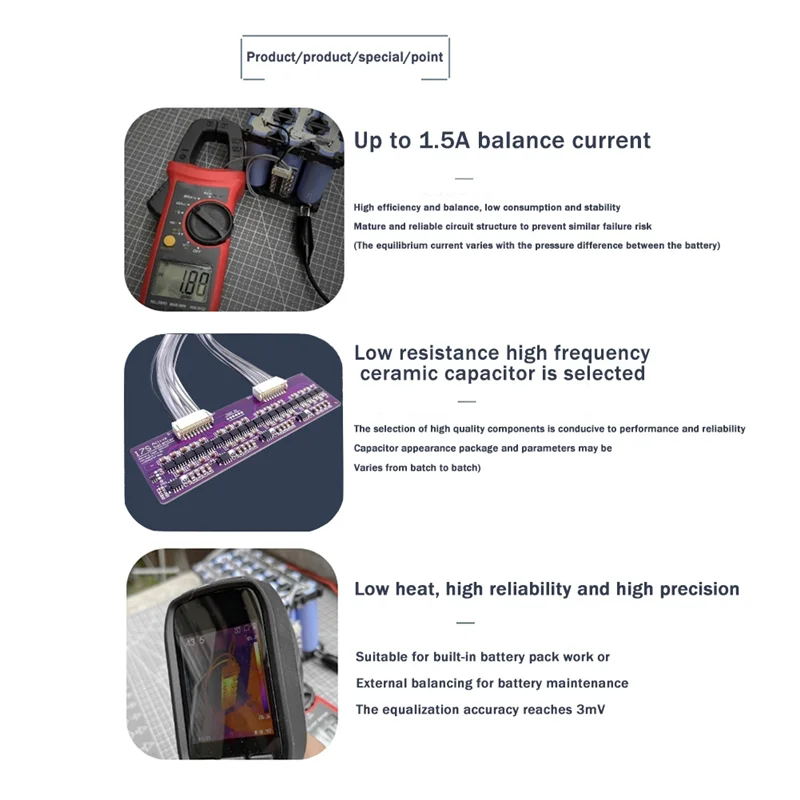 Комплект литий-ионных батарей 17S 1 5 A LiFePO4 Ternary передача энергии высокого тока