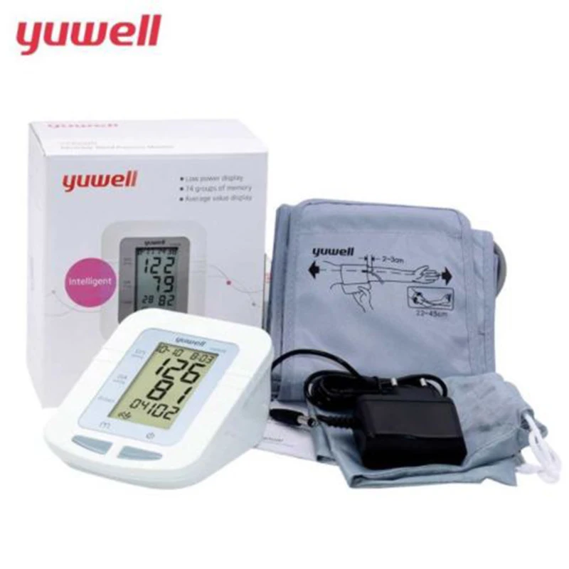 

YUWELL Portable Arm Blood Pressure Pulse Monitor Digital LCD Equipment Sphygmomanometer Large Cuff Blood Pressure Meter Ye-660B