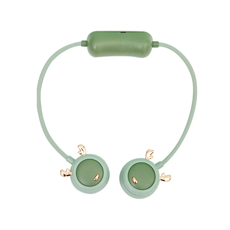 

2022 Creative Lazy Hanging Neck Leafless Fan USB Cute Folding Portable Mini Outdoor Sports Charging Small Fan