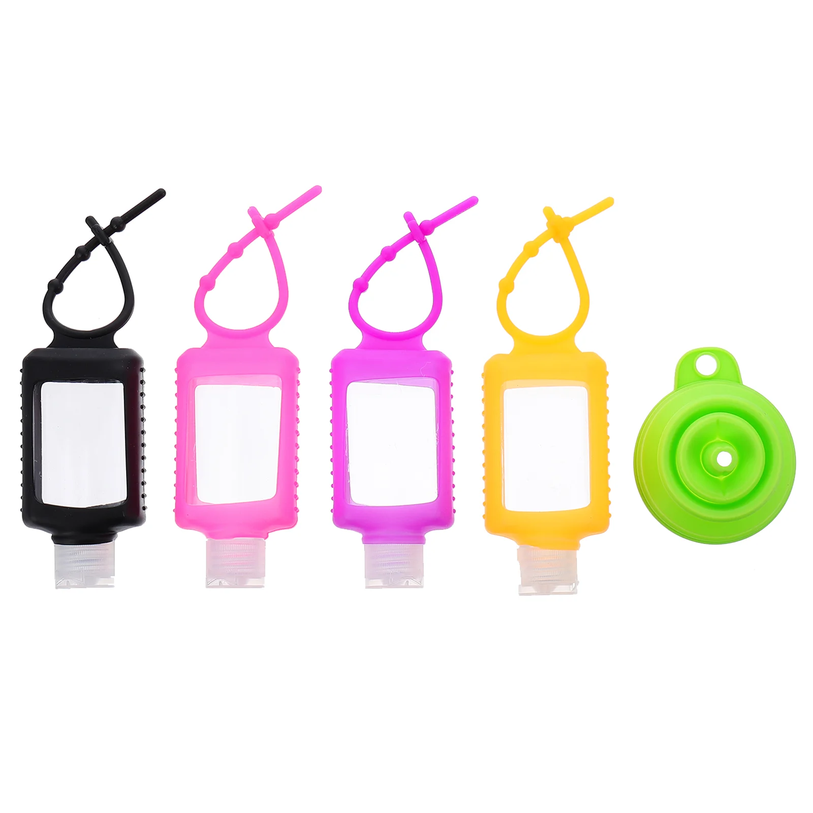 

Bottle Travel Keychain Bottles Empty Holder Refillable Container Portable Leakproof Sleeve Soap Lotion Squeeze Small Mist