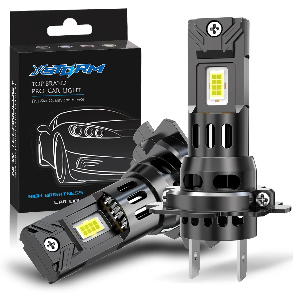 Фото XSTORM H7 LED Canbus автомобильная лампа для фар, беспроводная, 120 Вт, CSP, для автомобильных фар, диодные лампы H7 Turbo LED, 12 В, 6000K №1