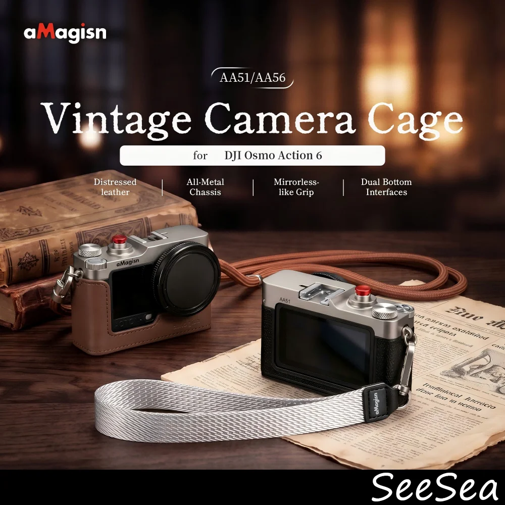 Фото Винтажный кейдж aMagisn для экшн-камеры OSMO Action6 AA51/AA56 №1