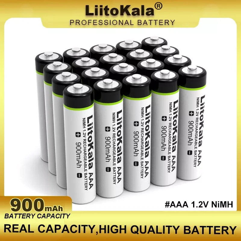 

2023New LiitoKala AAA NiMH 1.2V Rechargeable Battery 900mAh Suitable For Toys, Mice, Electronic Scales, Etc.