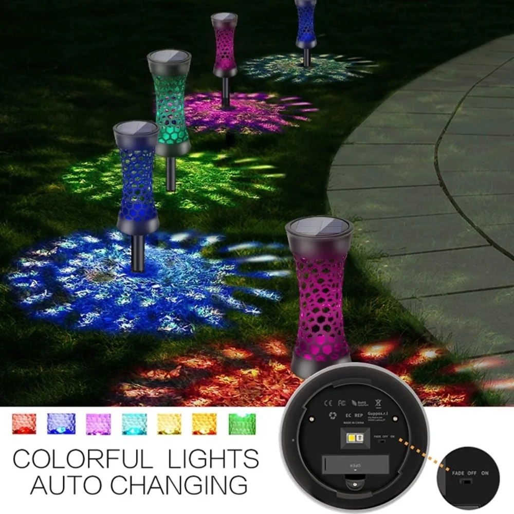

Colorful LED Solar Lights Outdoor Sun Power PathwayWaterproof for Garden Decoration Landscape Lawn Lamp Patio Decor
