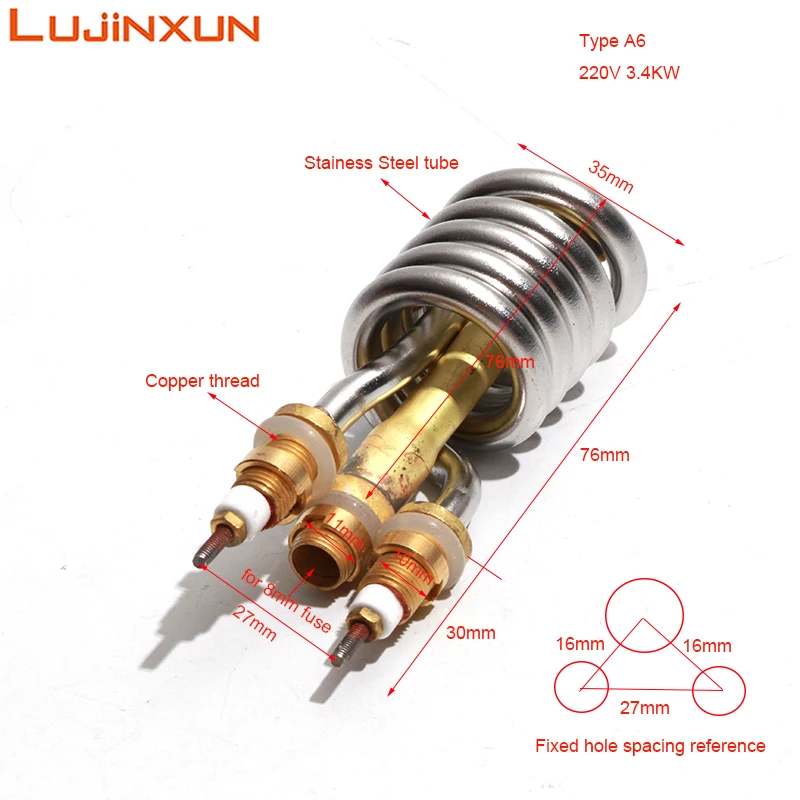 

LUJINXUN нагревательная трубка для крана 220В 3000Вт