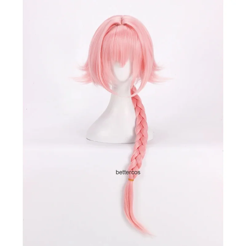 Фото Костюм для косплея Astolfo из игры Fate Apocrypha от xiaoxiao, 75 см, розовый, термостойкий, синтетический + шапочка для парика + 3 черных банта №3