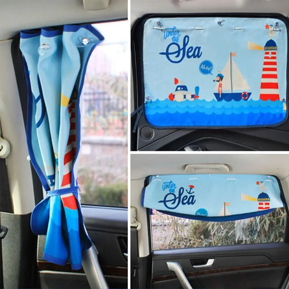 

Car Sun Shade Car Cover Cartoon Rear Side Window Curtain Film Car Sunshade Visor Heat UV Protection for Baby Kid Children