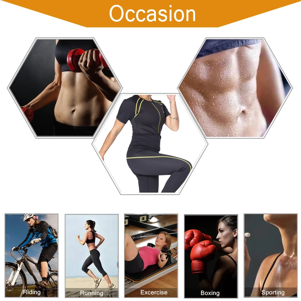 SEXYWG Women Neoprene Sauna Shirt Fat Burning Waist Trainer Slimming Shirt for Weight Loss Body Shaper Sweat Shirt