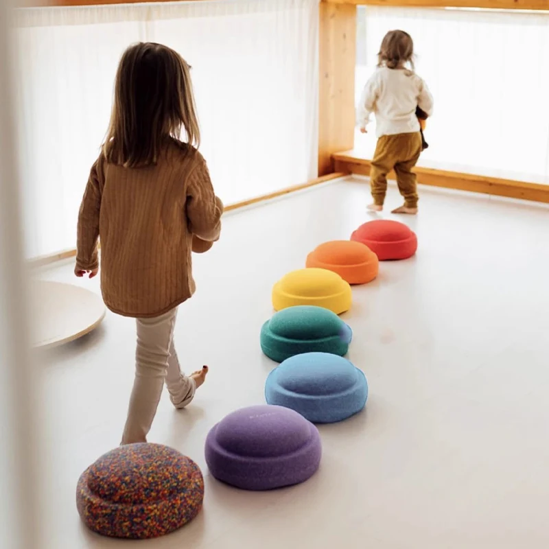 

Kids Stepping Stones Foam Balance Blocks Toddler Outdoor Toys Promote Coordination Balance Obstacle Course Sensory Games