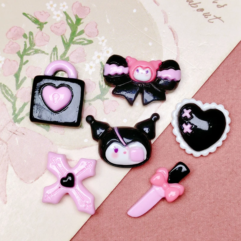 

10 Pcs New Mini Anime Kawaii Sanrio Pirate Knife Resin DIY Fashion Jewellery Party Phone Case Fridge Magnet Hairpin Parts