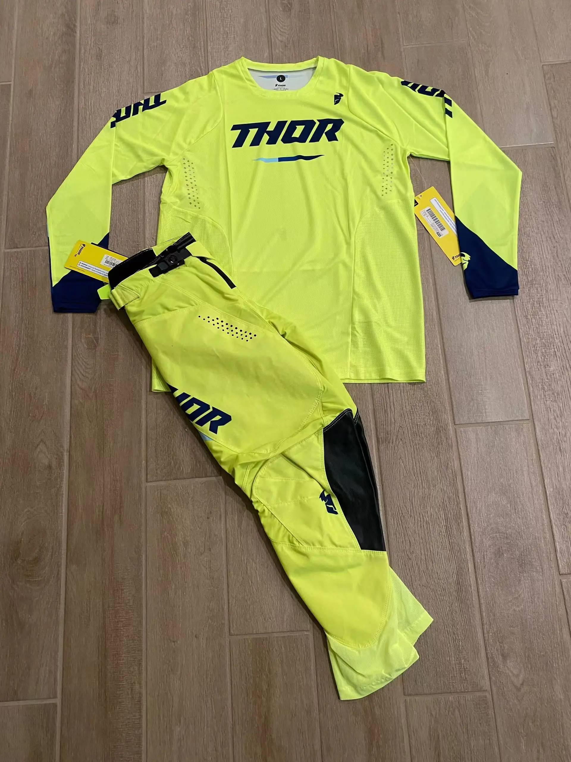 Flo Yellow 2024.08 Podium FXR MX Kit Одежда Для Гонок На Велосипеде Бездорожья Унисекс Полиэстер