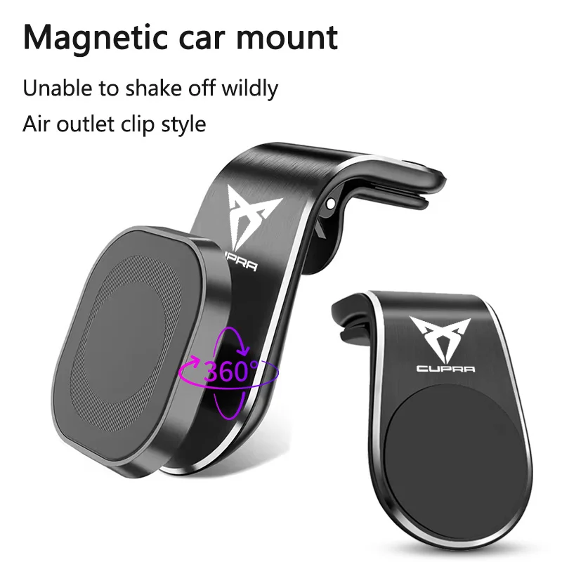 Держатель для телефона на магнитной основе для автомобиля, крепление на воздуховод, для SEAT Cupra Leon Ibiza Arosa Tolendo Exeo Mk2 Mk3 Ateca Altea (art.: 3920dc16d8d97) - 3920dc16d8d97