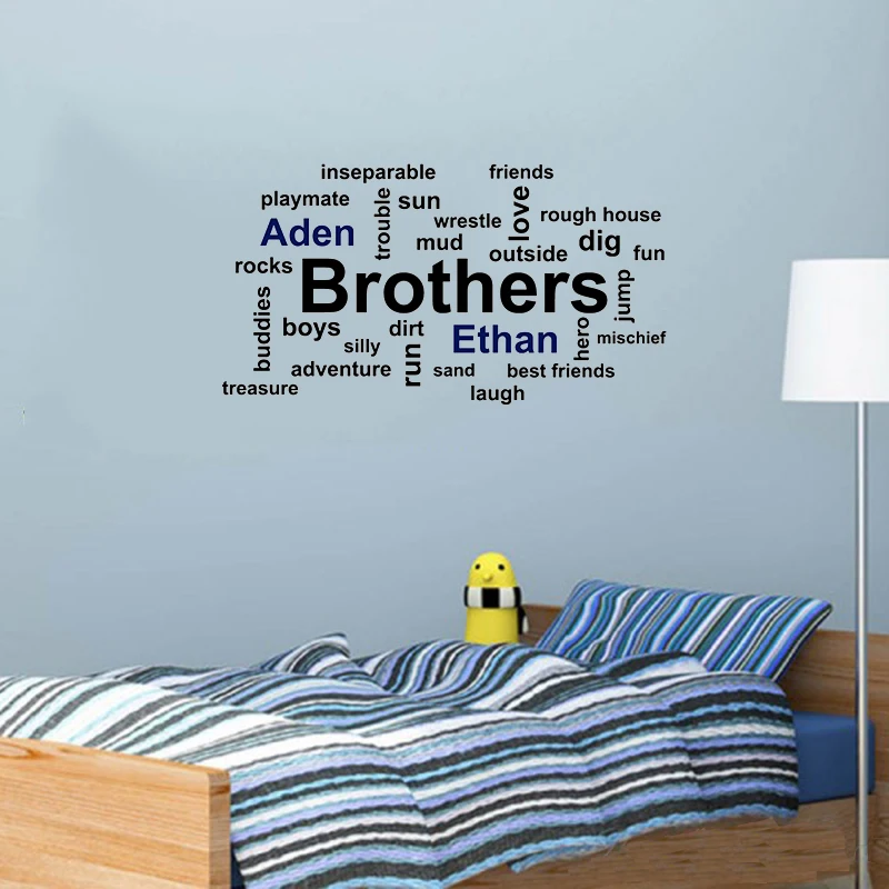 

Brother Personalized Name Wall Decal, Boy Gift wall decal, Boy Room Sticker.