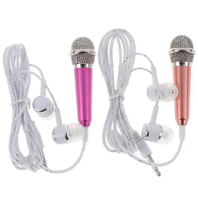 

Portable 1Pc 3.5mm With Earphone Stereo Mic Audio Microphone For Mobile Phone Accessories 6cm*1.8cm Size