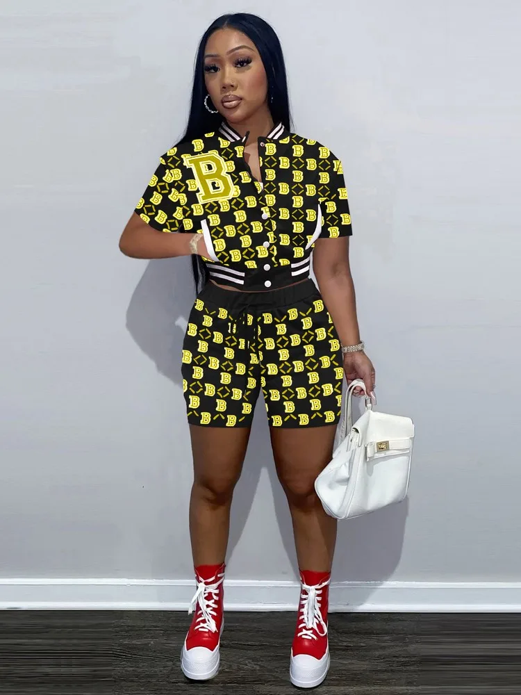 

Женские бейсбольные спортивные костюмы Harajuku с надписью B, укороченные куртки с коротким рукавом и эластичной высокой талией, байкерские короткие куртки Y2K