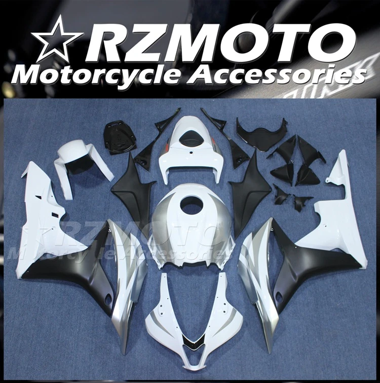 

Литьевая пресс-форма, новый комплект обтекателей из АБС-пластика для HONDA CBR600RR F5 2007 2008 07 08, комплект кузова серебристого и белого цвета