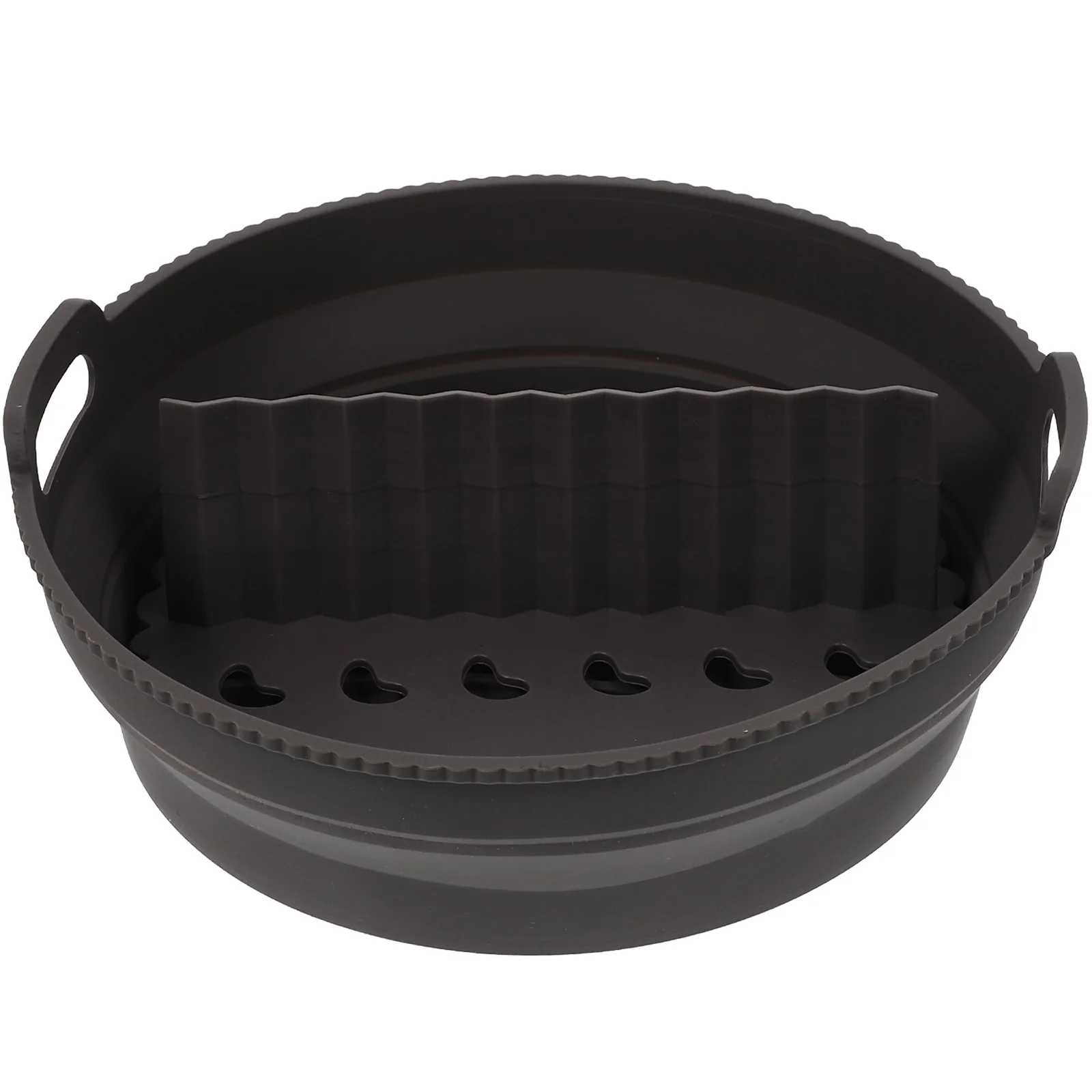 

Serving Tray Round Parchment Paper Liners Round Griddle Air Fryer Silicone Basket Folding Tray Air Fryer Round Tray Accessories
