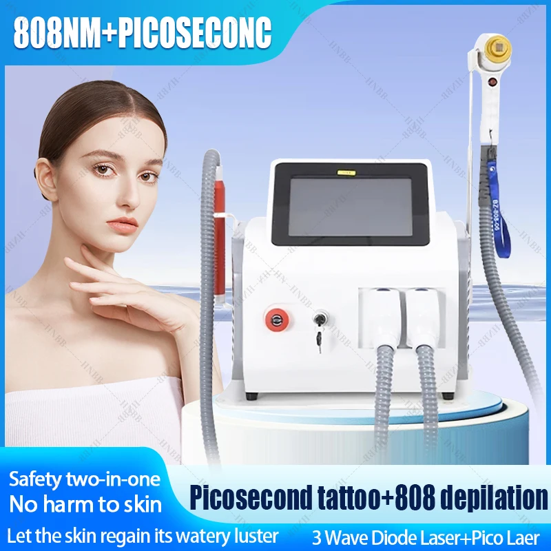 

CE Approved 808 Diode Laser Permanent Hair Removal Q-switched Nd Yag Portable 755nm Picosecond Laser Tattoo Removal Machine