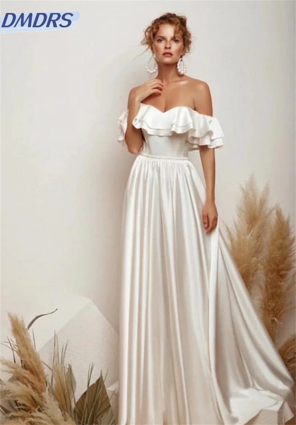 

Роскошные свадебные платья на одно плечо, классическое атласное подметающее платье в пол, простое винтажное платье для подружки невесты, вечернее платье