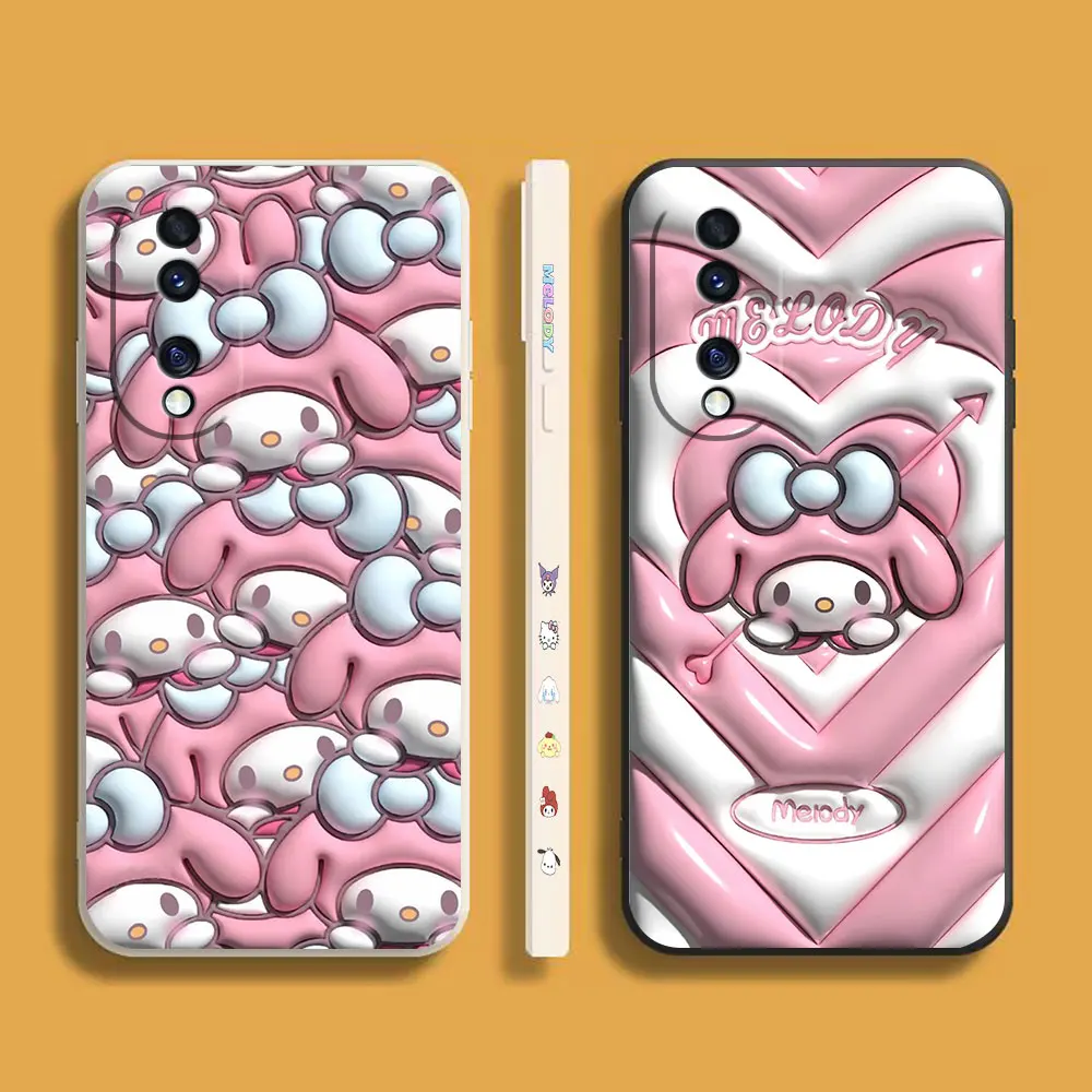 

Lucky Cute My Melody Phone Case For Honor 8X 9 10 20 30 30S 50 50 60 60 70 80 80 GT SE 5G PRO PLUS Colour Liquid Case Funda Capa