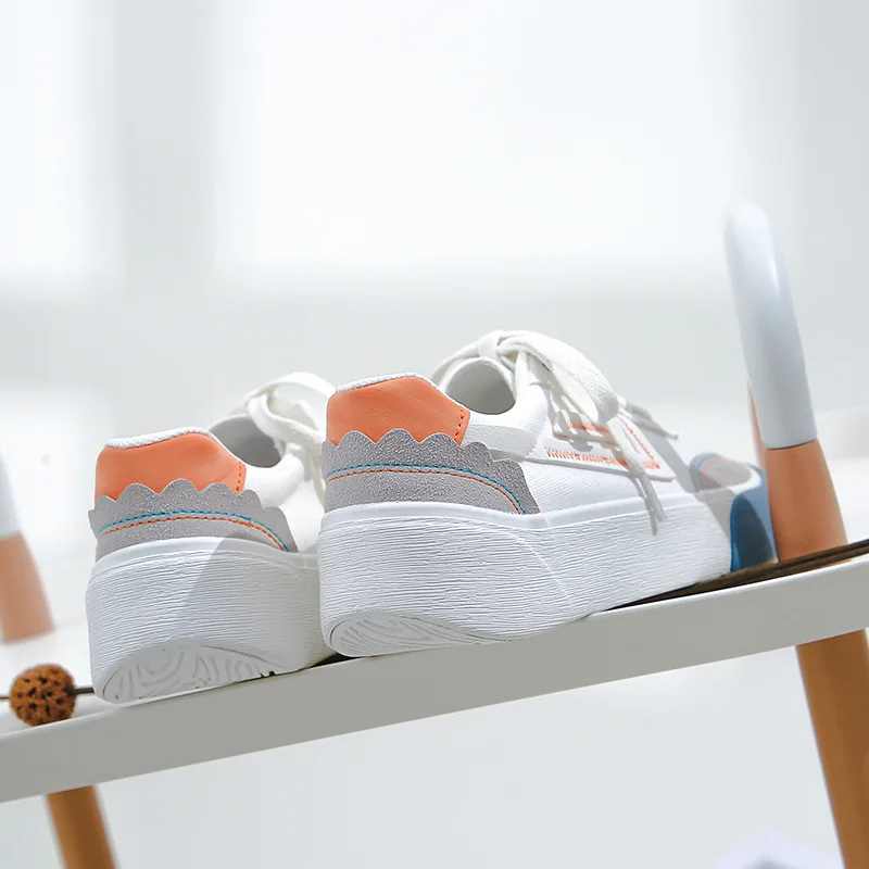 HOPUS Sneakers Women New Mixed-Color Women's Shoes 2022 Trend Comfort Summer Shoe Casual Canvas Platform Shoes Ladies Non-slip