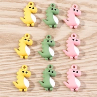 10pcs cute animal dinosaur charms for jewelry making alloy enamel bear dog cat charms pendants for necklaces earrings craft gift