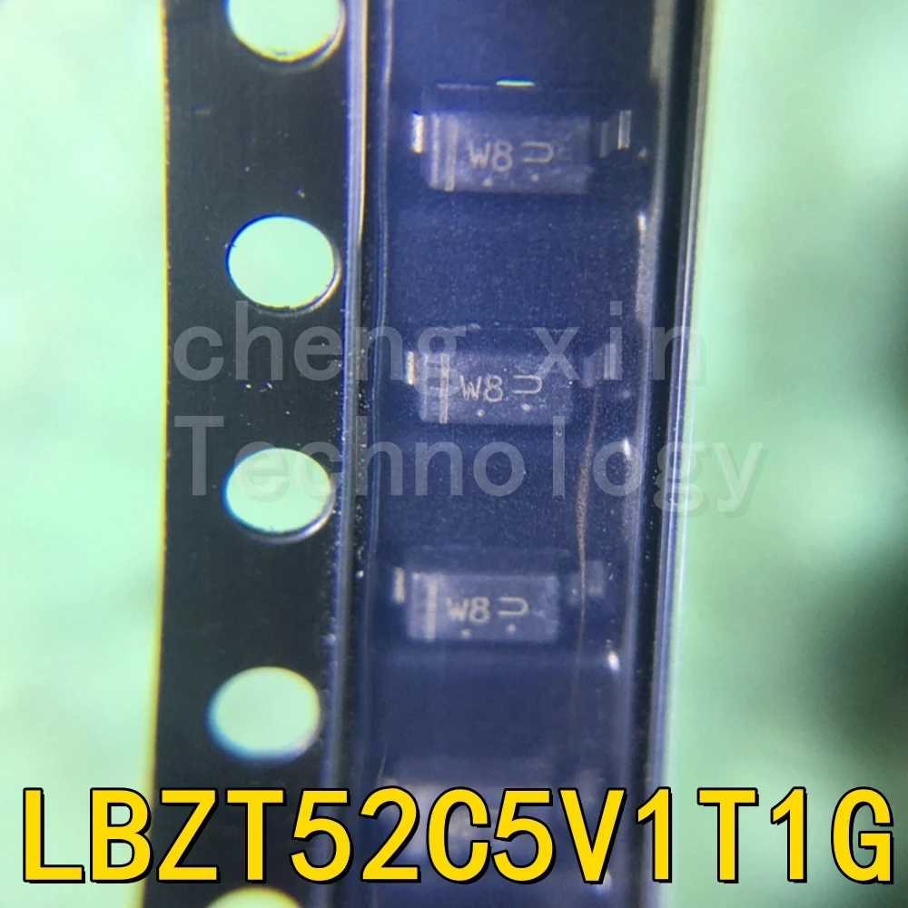 LBZT52C5V1T1G 5-100 шт. SOD-123 регулятор напряжения диод стабилитрон 5,1 В 500 МВт S-LBZT52C5V1T1G silkscreen:W8 Новый и оригинальный